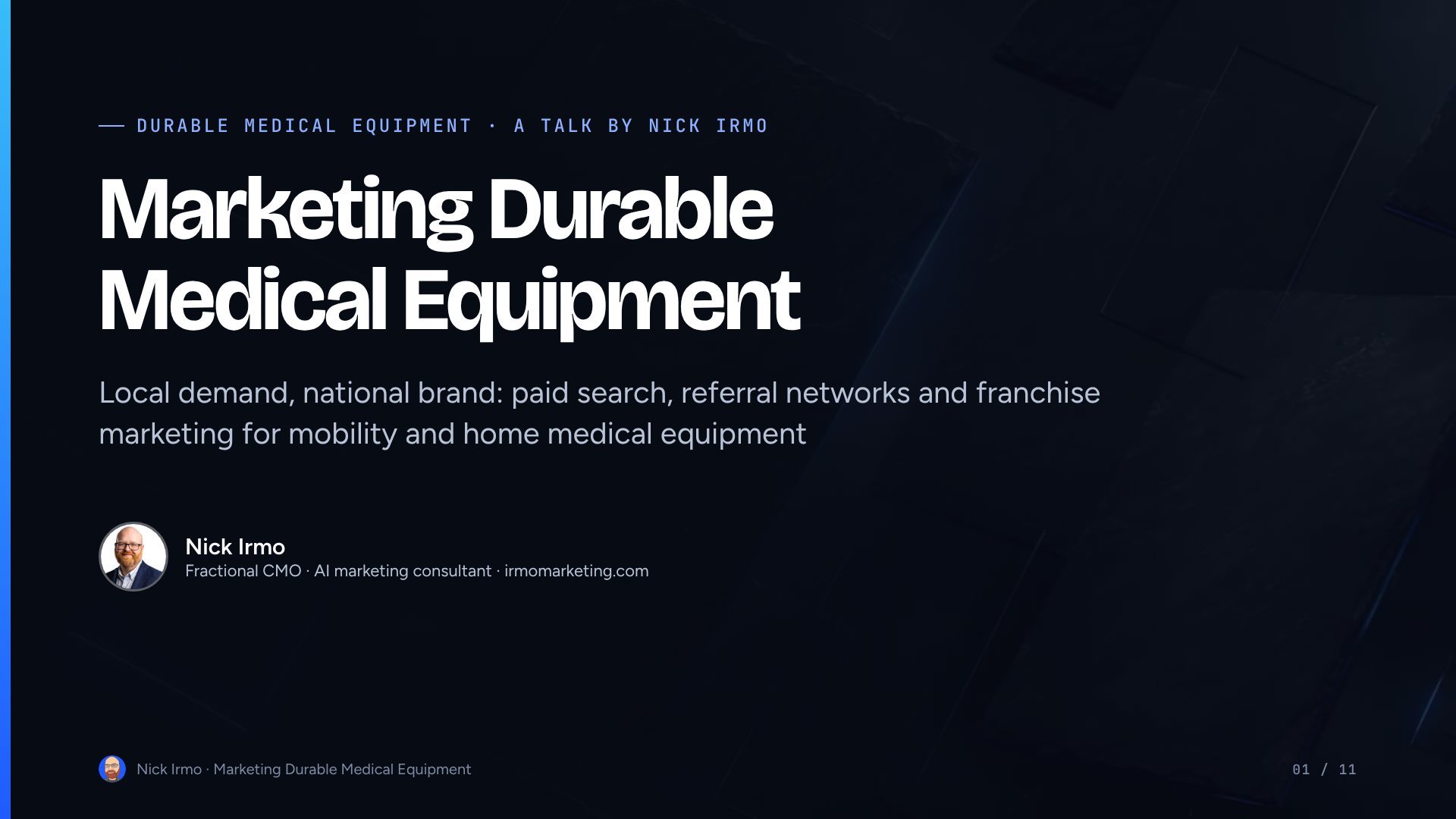 Marketing Durable Medical Equipment cover slide