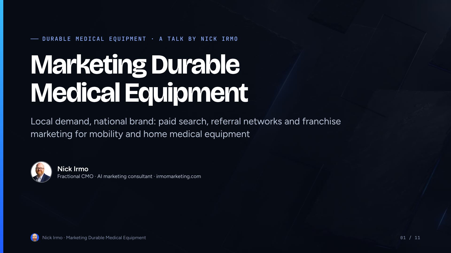 Slide 1 of Marketing Durable Medical Equipment