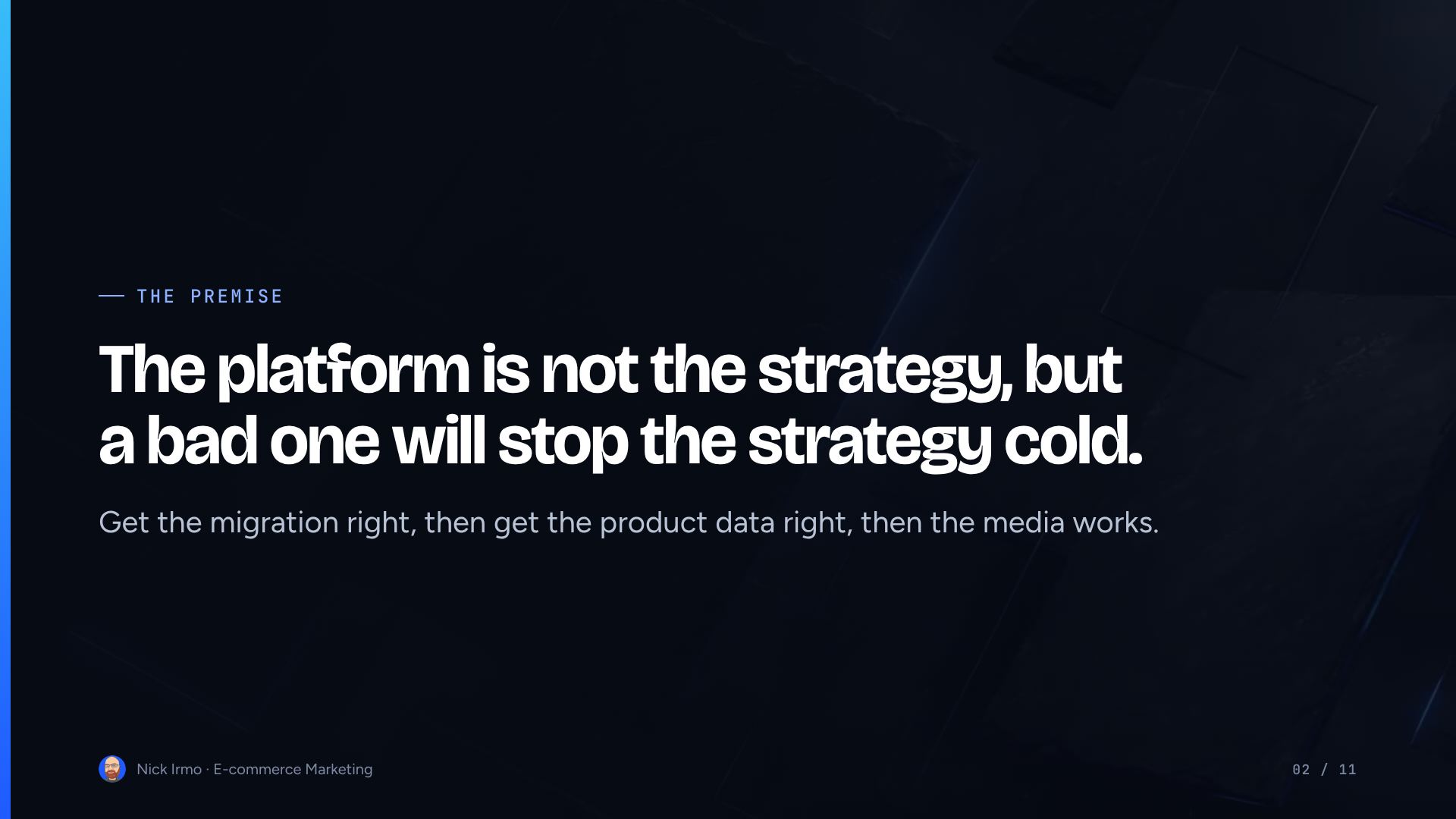 Slide 2 of E-commerce Marketing