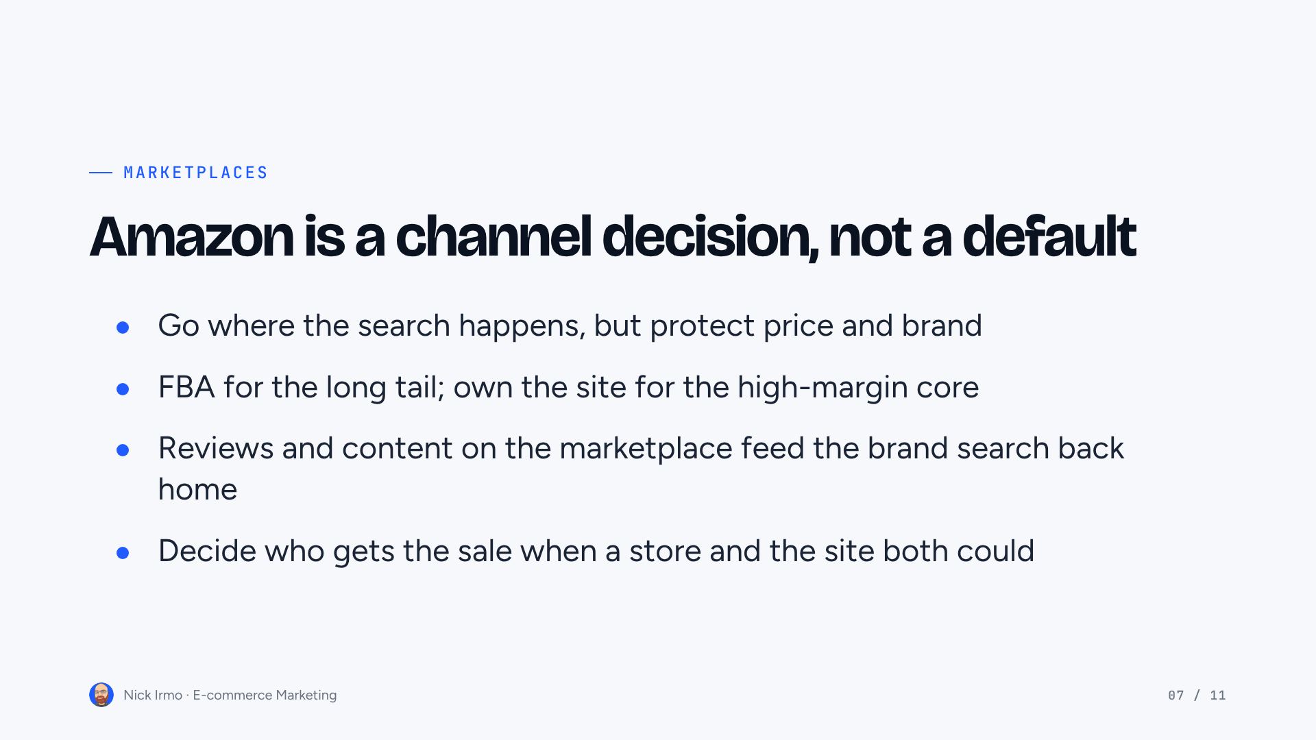 Slide 7 of E-commerce Marketing