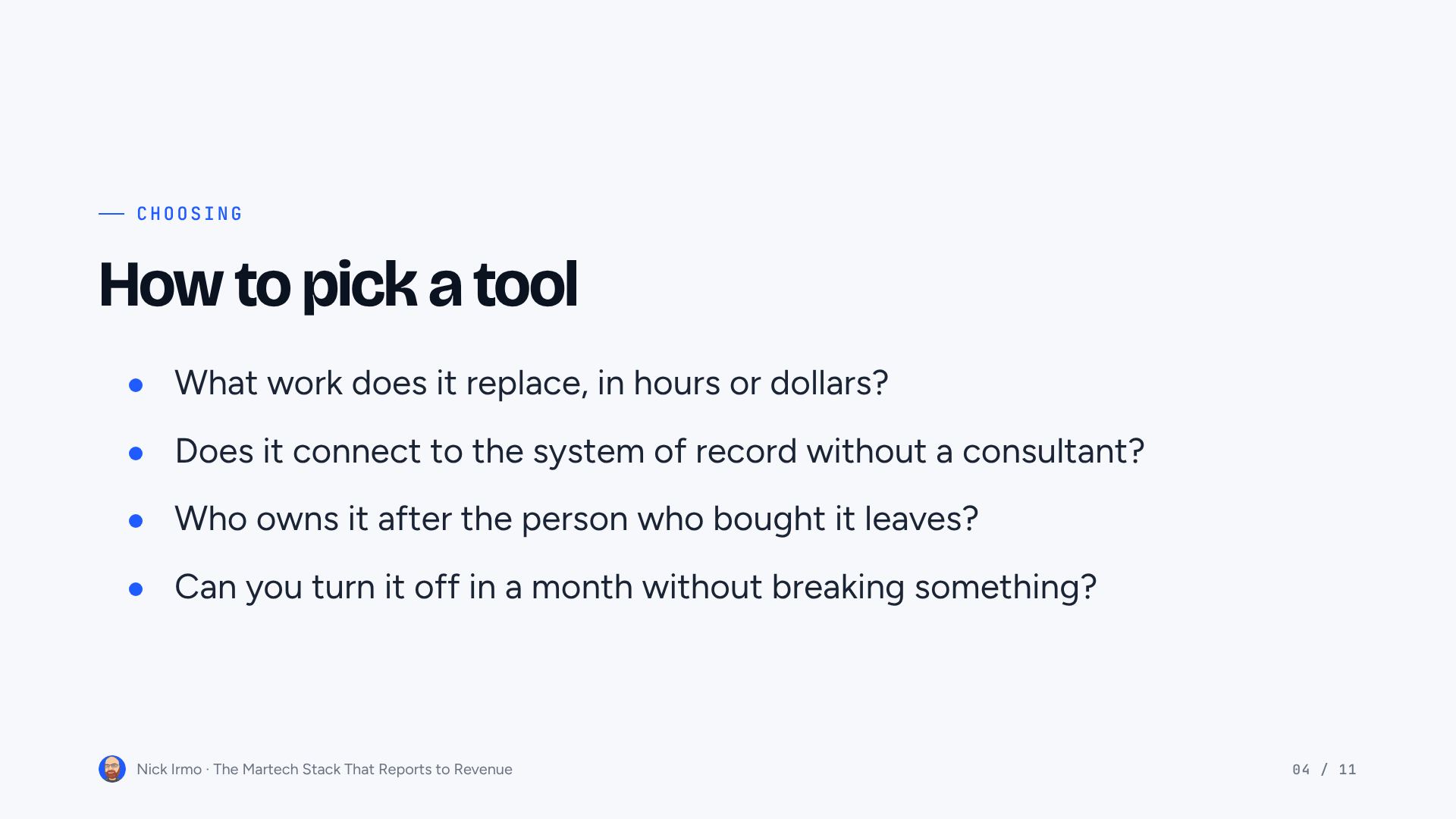 Slide 4 of The Martech Stack That Reports to Revenue