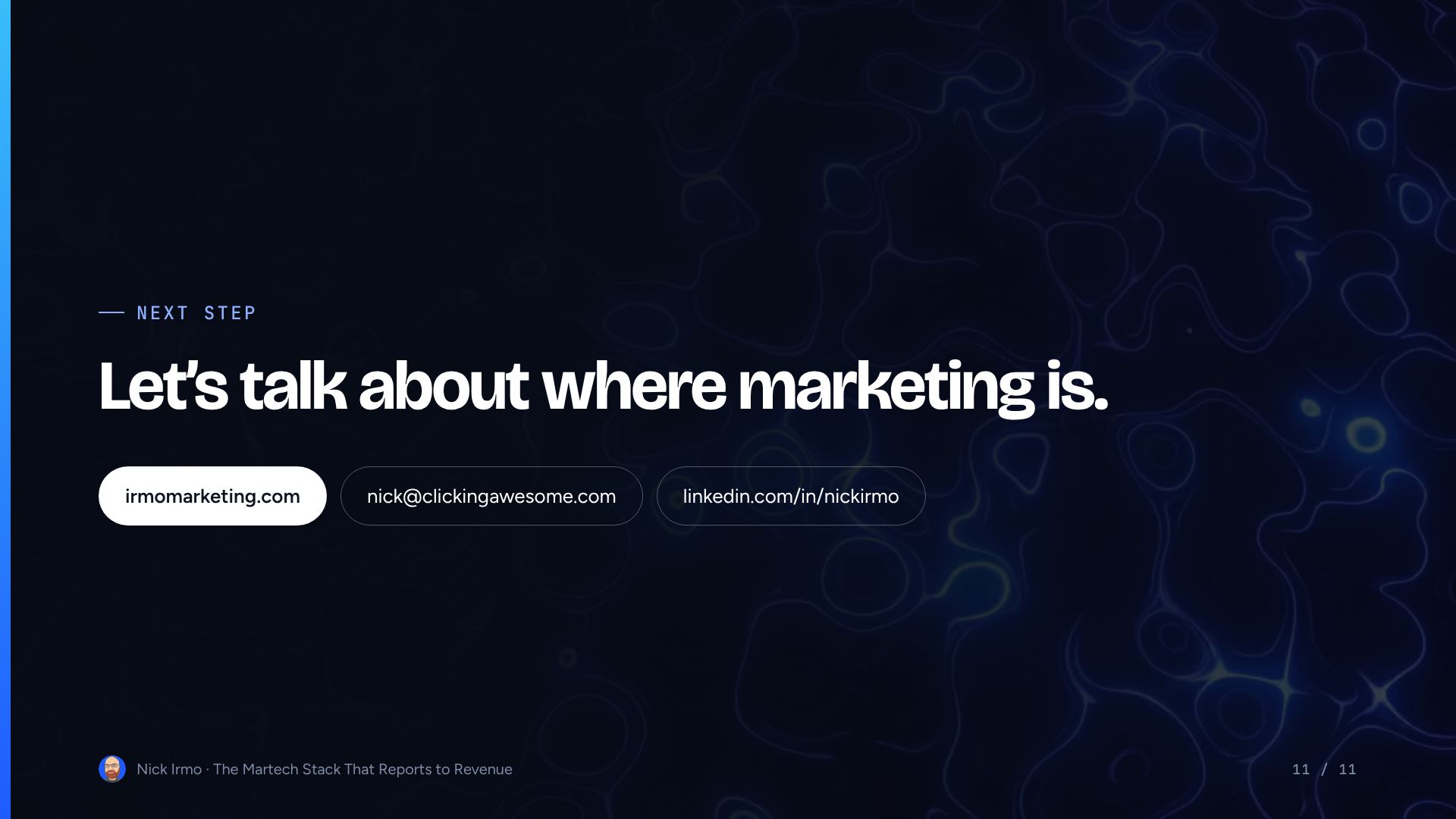 Slide 11 of The Martech Stack That Reports to Revenue