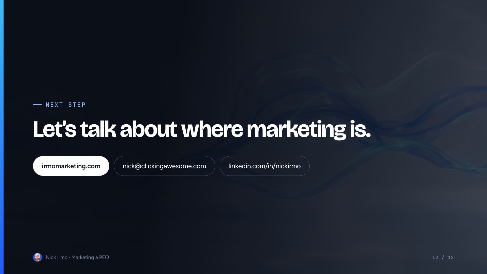 Slide 12 of Marketing a PEO