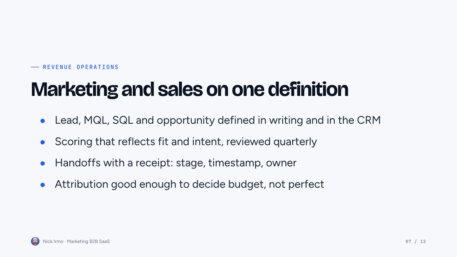 Slide 7 of Marketing B2B SaaS