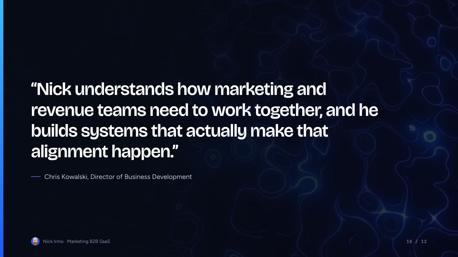 Slide 10 of Marketing B2B SaaS
