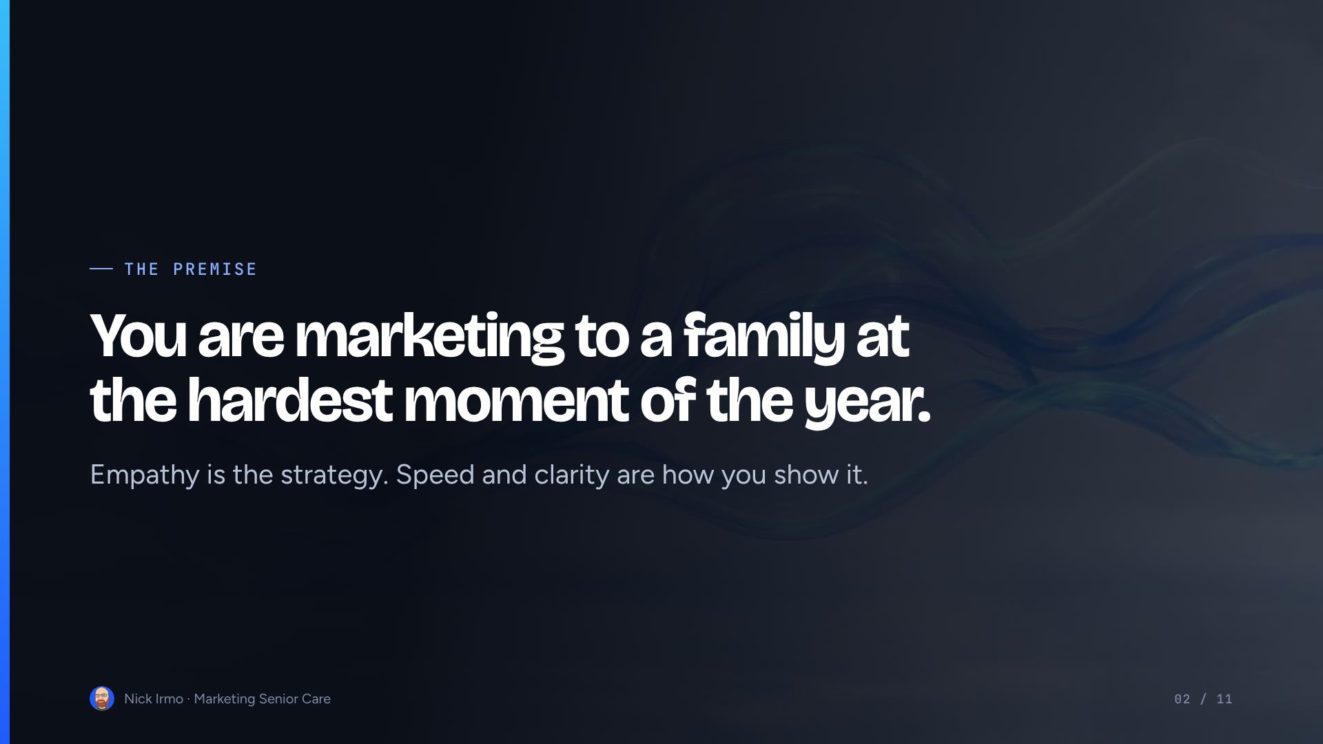 Slide 2 of Marketing Senior Care