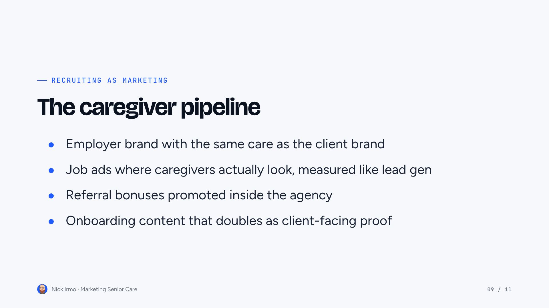 Slide 9 of Marketing Senior Care