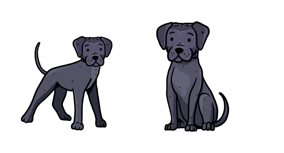Hank, the brand mascot, in two poses