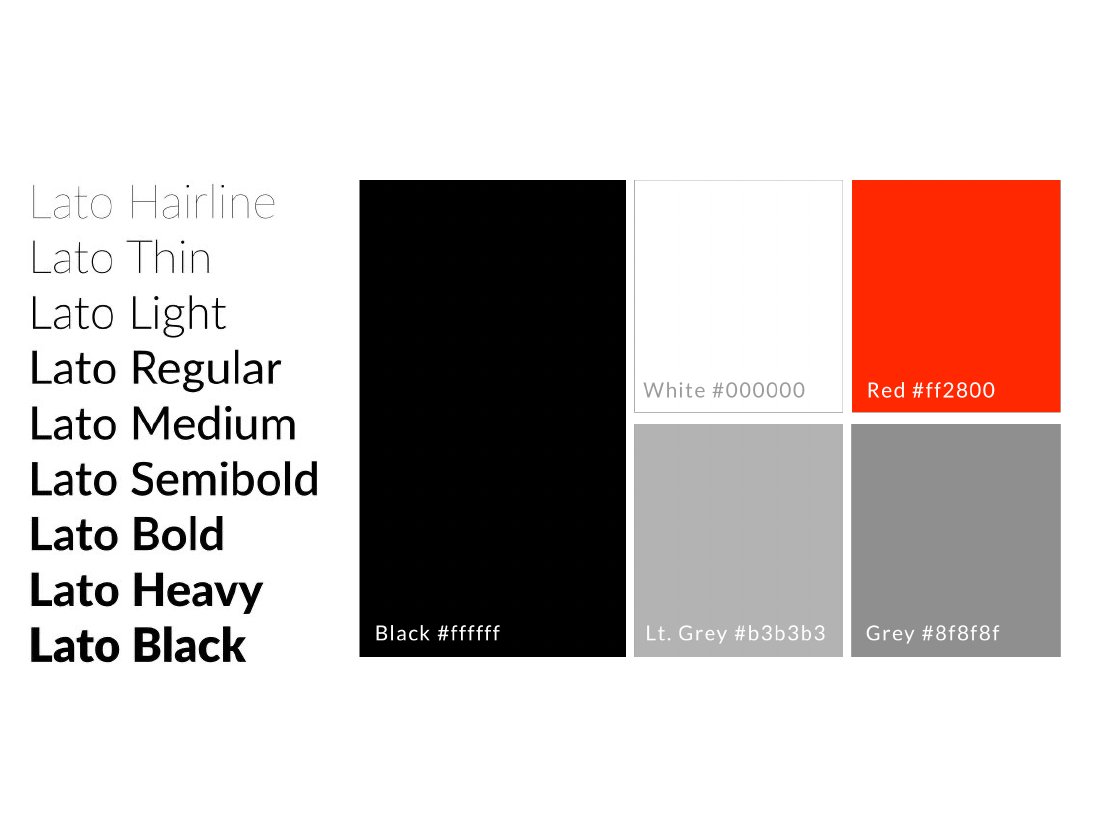 Type scale and color palette