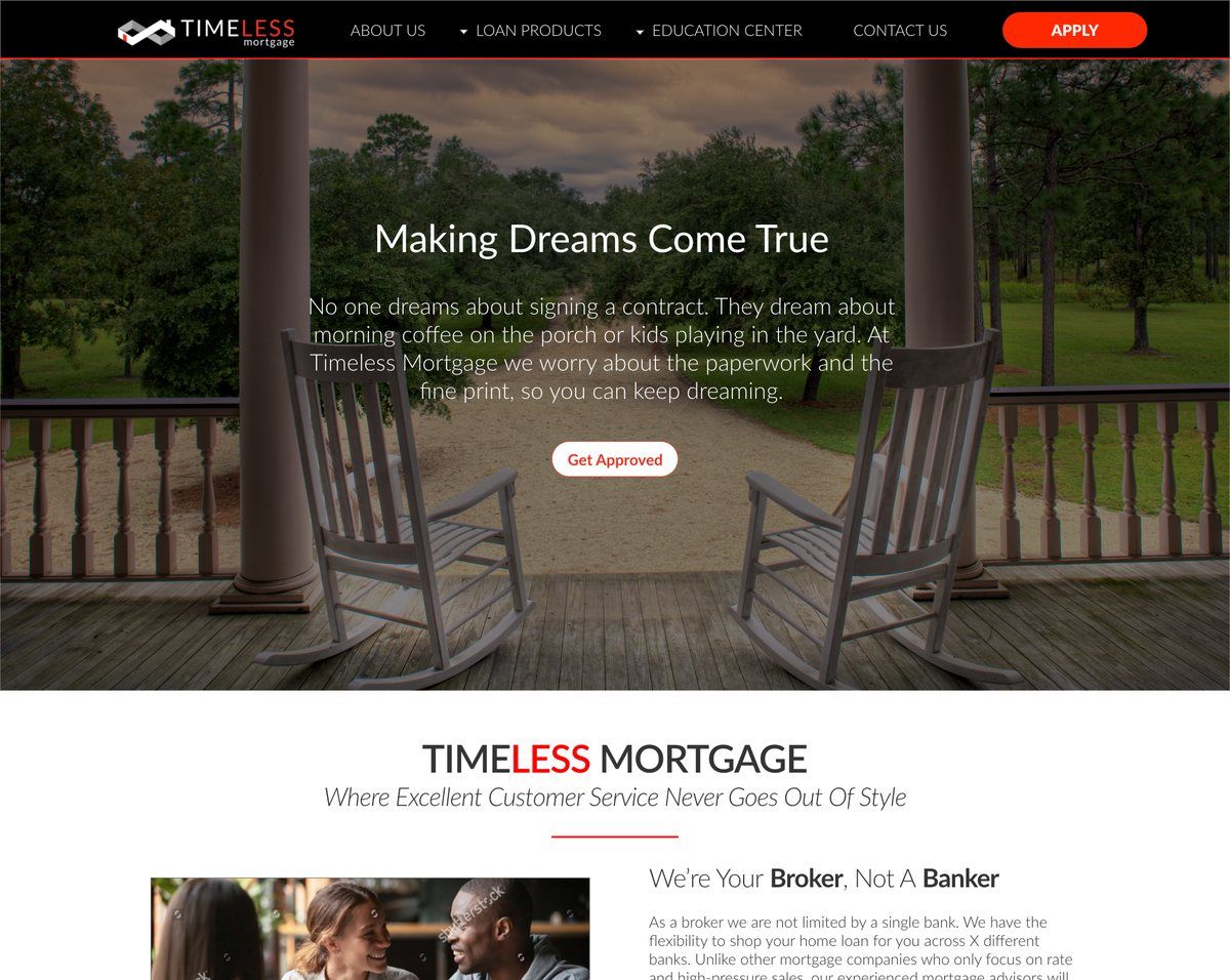 Launch website homepage